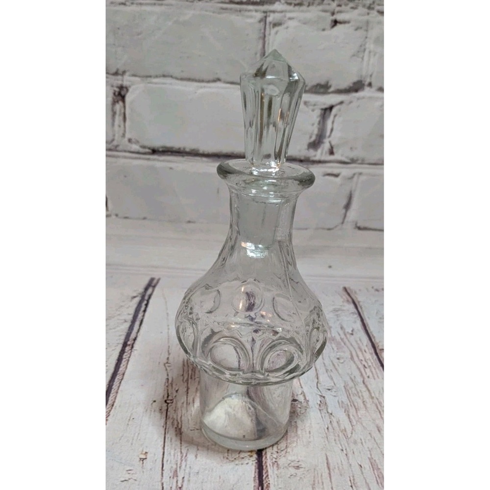 Vintage Glass Cruet Decanter 6" Tall